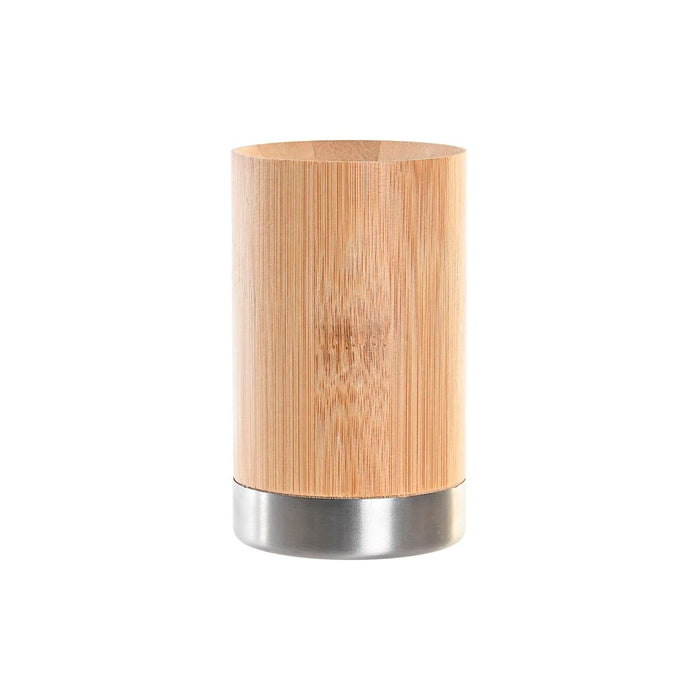 Suport pentru periuțe de dinți DKD Home Decor Natural Bambus polipropilenă 7 x 7 x 11 cm