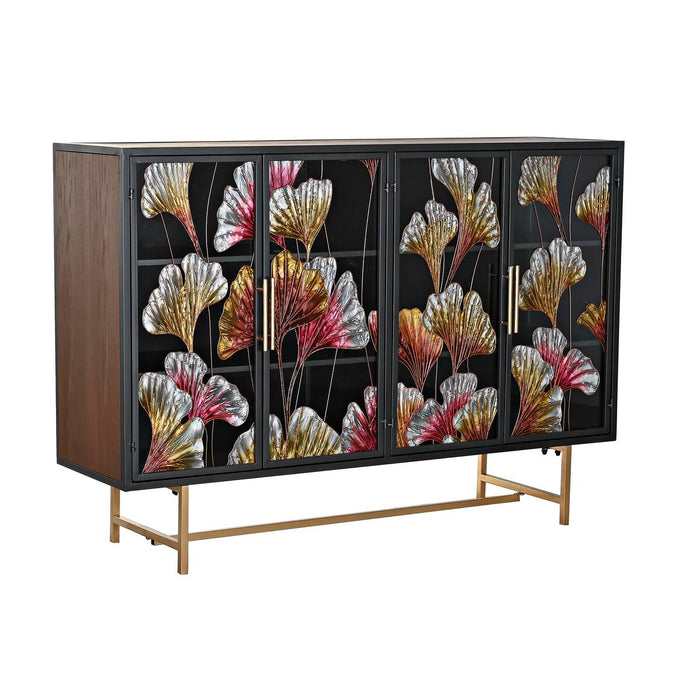 Servantă DKD Home Decor Galben Negru Roz Maro închis 135 x 38 x 95 cm
