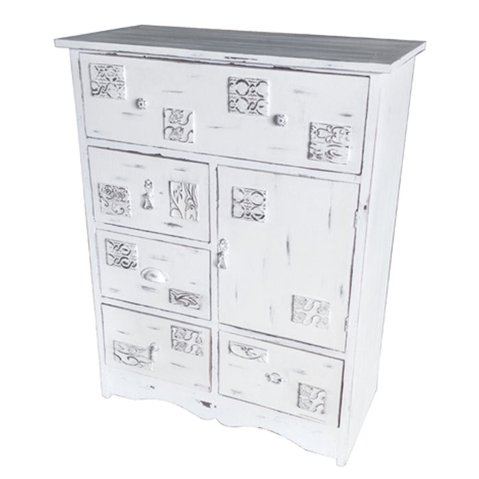 Dulap cu Sertare DKD Home Decor 78 x 38 x 102 cm Lemn Alb Uzat