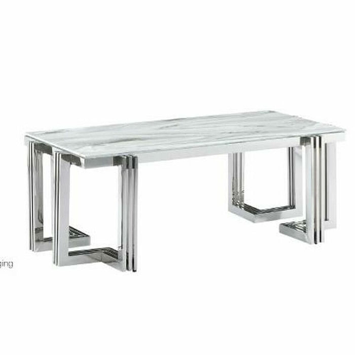 Masă de Sufragerie DKD Home Decor Geam Oțel (180 x 90 x 76 cm)