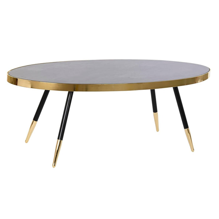 Masa de Cafea DKD Home Decor Negru Auriu* Geam Oțel 110 x 50 x 41,5 cm