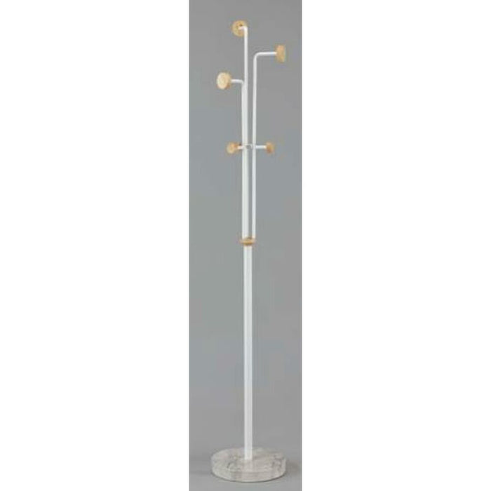 Stojan na klobouky DKD Home Decor Natural Metal Lemn Alb (1 x 1 x 177 cm)