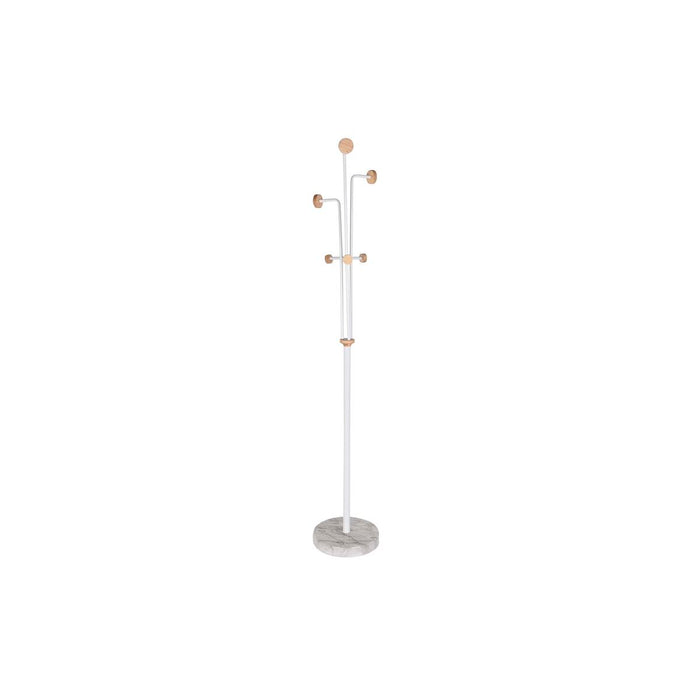 Stojan na klobouky DKD Home Decor Natural Metal Lemn Alb (1 x 1 x 177 cm)