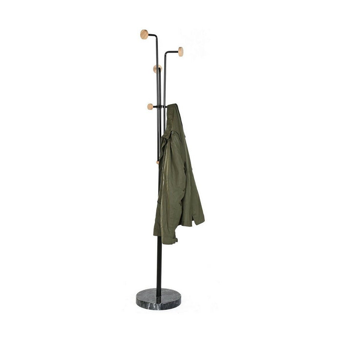 Stojan na klobouky DKD Home Decor Negru Metal Lemn (30 x 30 x 177 cm)
