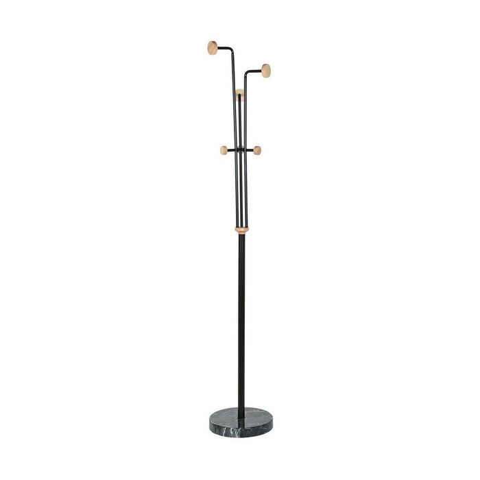 Stojan na klobouky DKD Home Decor Negru Metal Lemn (30 x 30 x 177 cm)