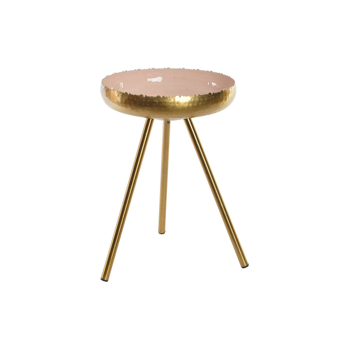 Masa laterală DKD Home Decor Roz Auriu* Aluminiu Lăcuit (43 x 43 x 61 cm)