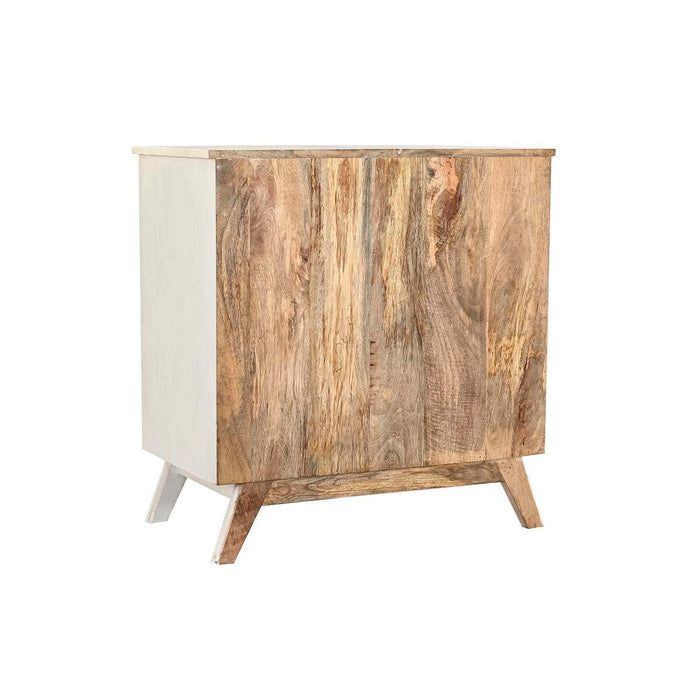 Dulap cu Sertare DKD Home Decor Metal Alb Colonial Maro închis Lemn de mango (72 x 50 x 75 cm)