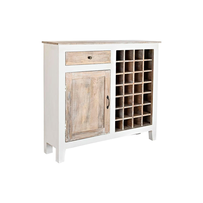 Suport pentru Sticle DKD Home Decor Natural Alb Lemn de mango (111 x 30 x 102 cm)
