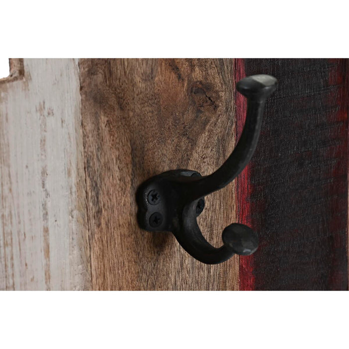 Cuier de perete DKD Home Decor Metal Lemn (81 x 10 x 25 cm)