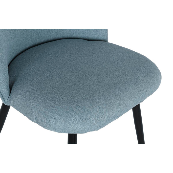 Scaun de Sufragerie DKD Home Decor Negru Albastru 50 x 52 x 84 cm