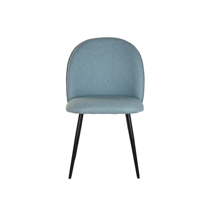 Scaun de Sufragerie DKD Home Decor Negru Albastru 50 x 52 x 84 cm