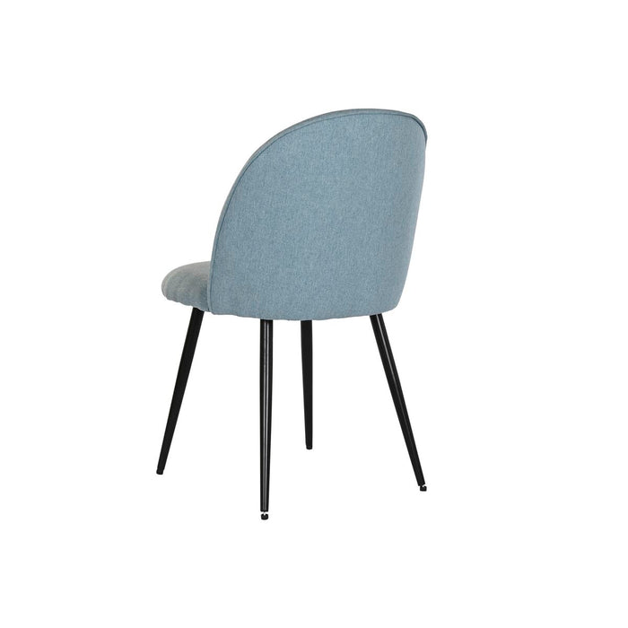 Scaun de Sufragerie DKD Home Decor Negru Albastru 50 x 52 x 84 cm