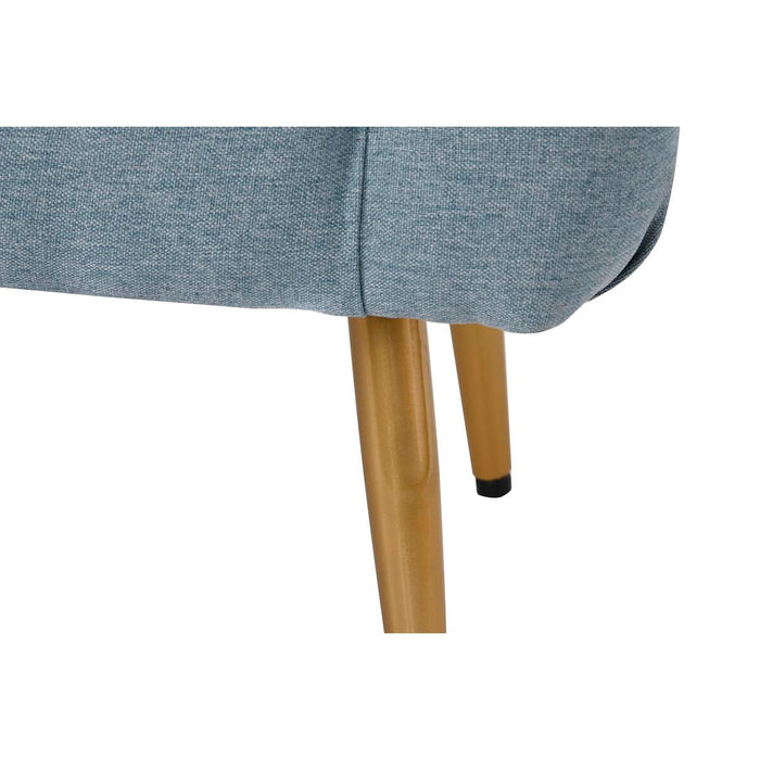 Banchetă DKD Home Decor   103 x 46 x 42 cm Albastru Auriu* Metal