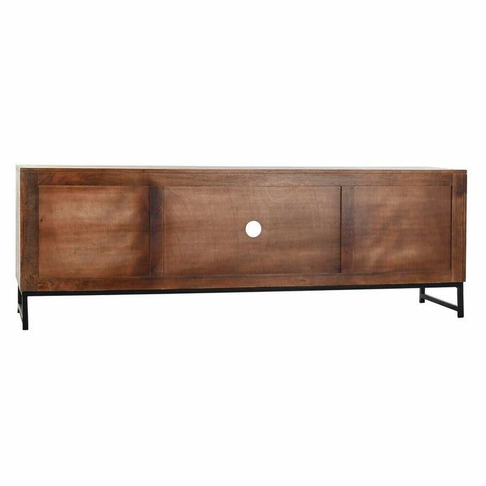 Mobilă TV DKD Home Decor 180 x 40 x 60 cm Negru Metal Alb Lemn de mango