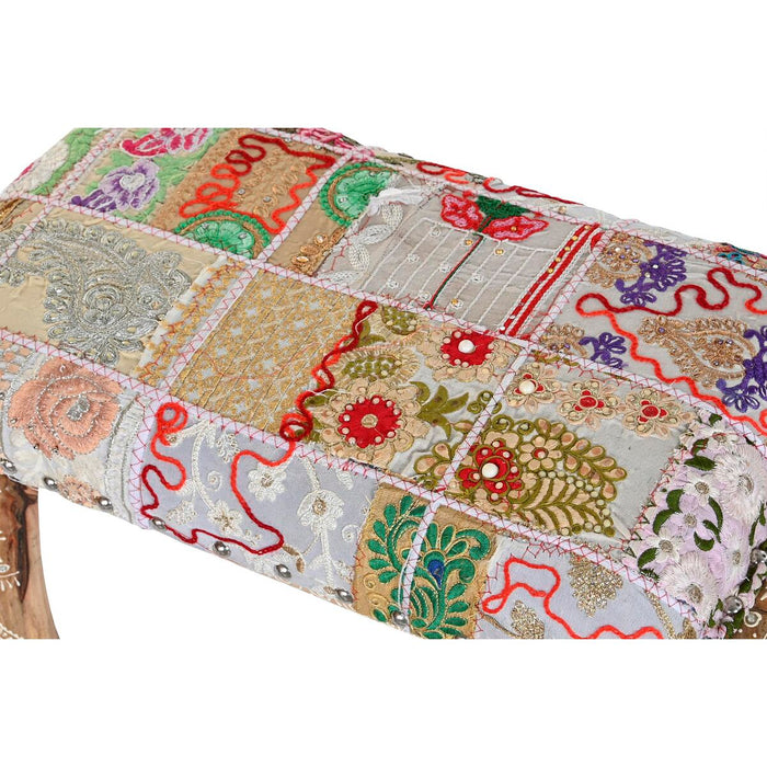 Banchetă DKD Home Decor Elefant Multicolor Lemn de mango 65 x 31,7 x 38 cm