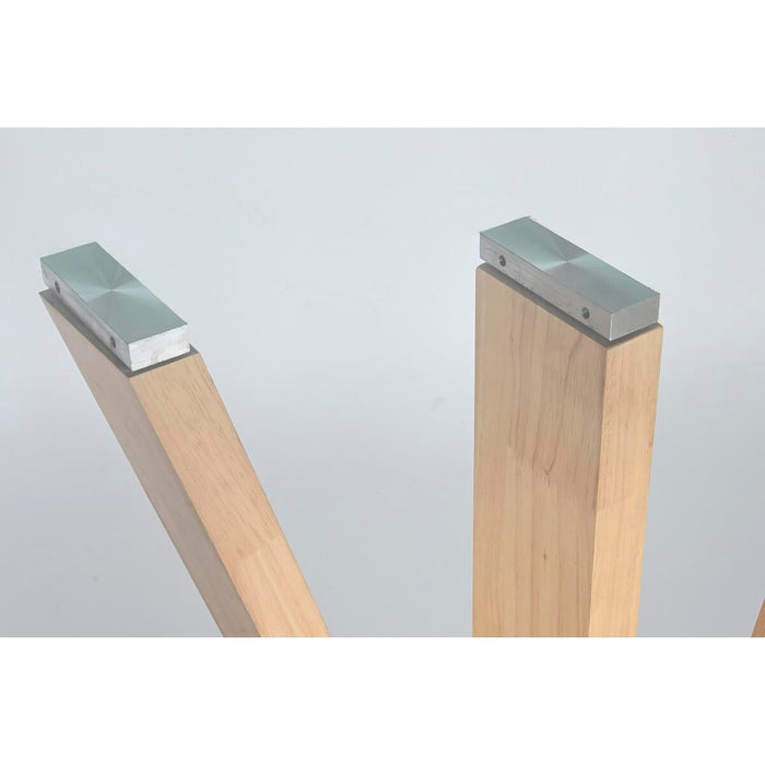 Masă de Sufragerie DKD Home Decor Geam Maro Transparent nuc (200 x 100 x 75 cm)