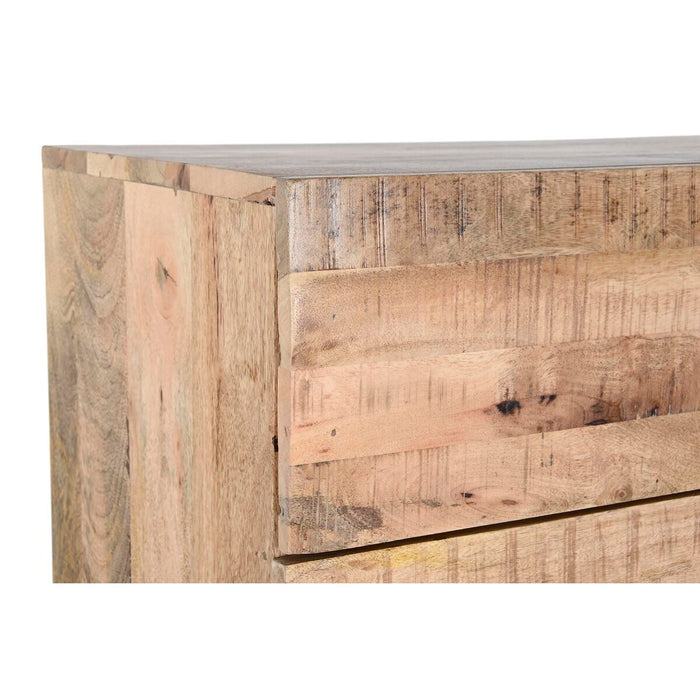 Dulap cu Sertare DKD Home Decor Negru Natural Metal Lemn de mango Alpino 80 x 40 x 115 cm