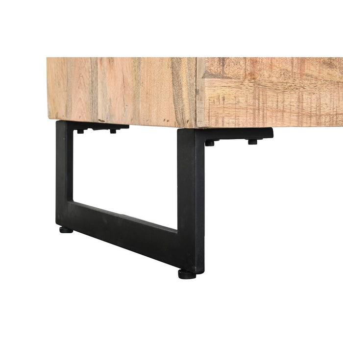 Dulap cu Sertare DKD Home Decor Negru Natural Metal Lemn de mango Alpino 80 x 40 x 115 cm
