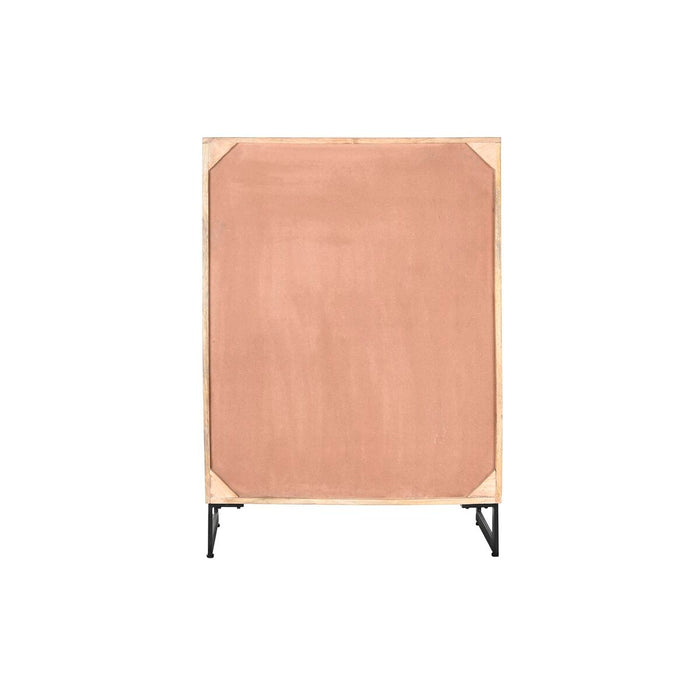 Dulap cu Sertare DKD Home Decor Negru Natural Metal Lemn de mango Alpino 80 x 40 x 115 cm