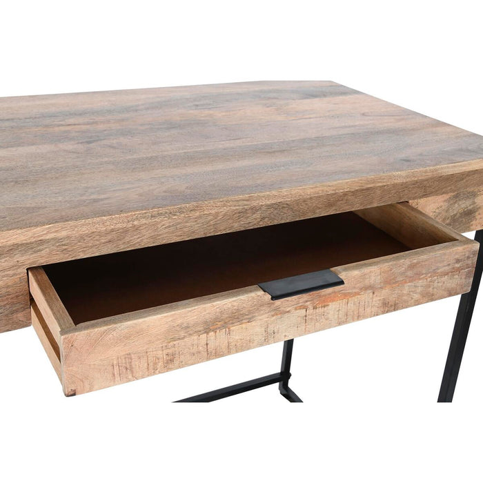 Birou DKD Home Decor Negru Natural Metal Lemn de mango 150 x 60 x 85 cm