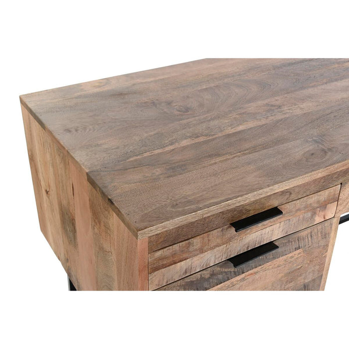 Birou DKD Home Decor Negru Natural Metal Lemn de mango 150 x 60 x 85 cm