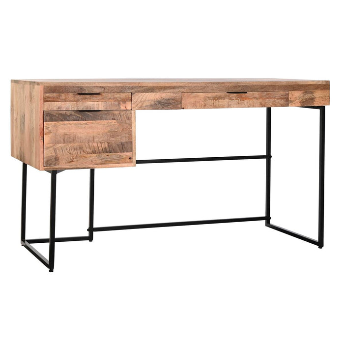 Birou DKD Home Decor Negru Natural Metal Lemn de mango 150 x 60 x 85 cm