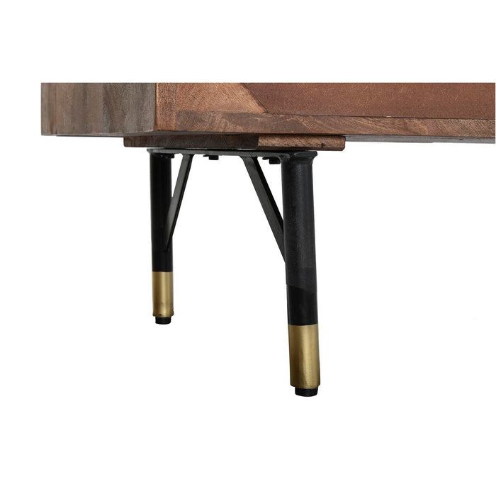 Servantă DKD Home Decor Negru Auriu* Metal Maro închis Lemn de mango (170 x 45 x 78 cm)