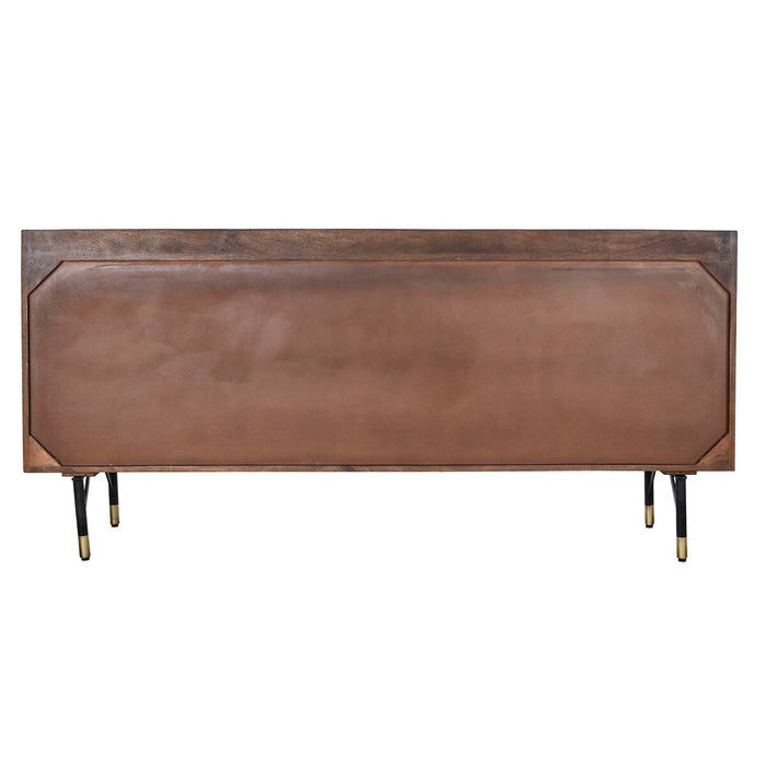 Servantă DKD Home Decor Negru Auriu* Metal Maro închis Lemn de mango (170 x 45 x 78 cm)