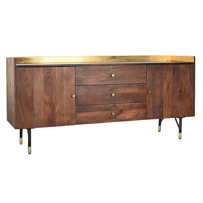 Servantă DKD Home Decor Negru Auriu* Metal Maro închis Lemn de mango (170 x 45 x 78 cm)