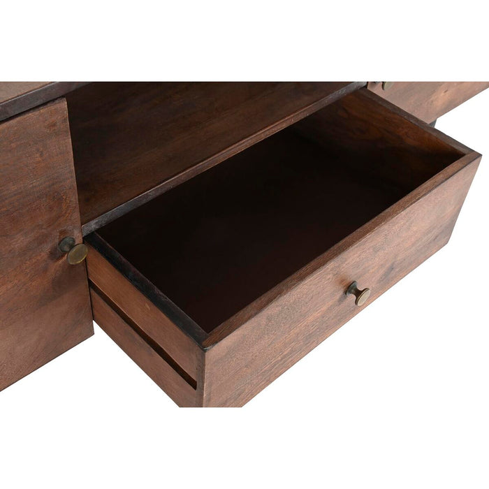 Mobilă TV DKD Home Decor Maro închis Metal Lemn de mango (130 x 45 x 60 cm)