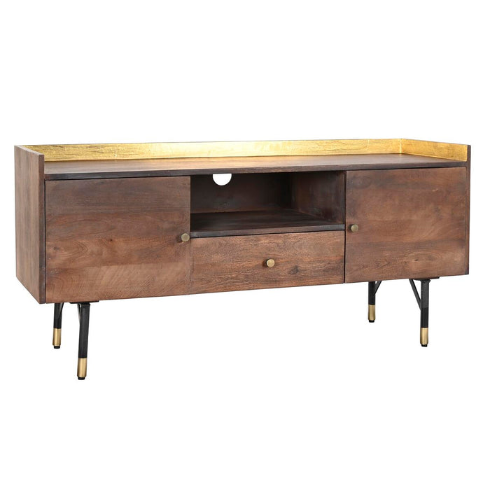Mobilă TV DKD Home Decor Maro închis Metal Lemn de mango (130 x 45 x 60 cm)