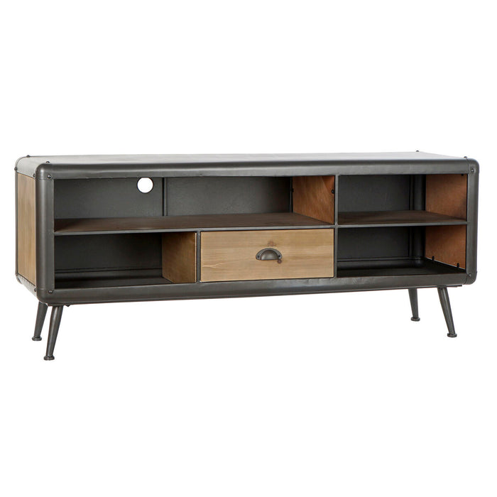 Mobilă TV DKD Home Decor 140 x 41 x 57 cm Brad Natural Metal Gri deschis
