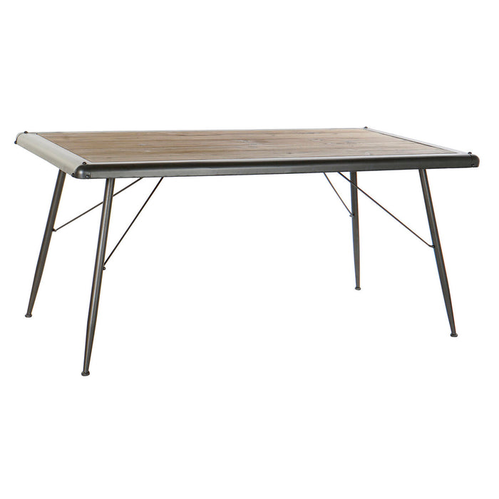 Masă de Sufragerie DKD Home Decor Brad Natural Metal Gri deschis 161 x 90 x 75 cm