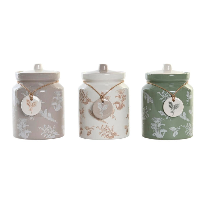 Staniu DKD Home Decor 12 x 12 x 16 cm Dolomite (3 Unități)