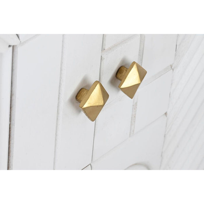 Servantă DKD Home Decor Romb Alb Alamă Lemn de mango (157 x 43 x 84 cm)