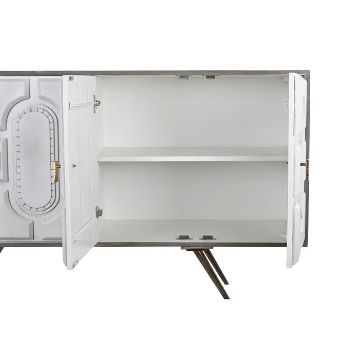 Servantă DKD Home Decor Gri Auriu* Metal Alb Lemn de mango (152 x 43 x 84 cm)