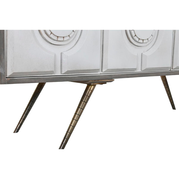 Servantă DKD Home Decor Gri Auriu* Metal Alb Lemn de mango (152 x 43 x 84 cm)