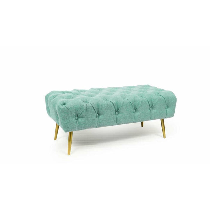 Banchetă DKD Home Decor Verde Auriu* Metal 103 x 46 x 42 cm