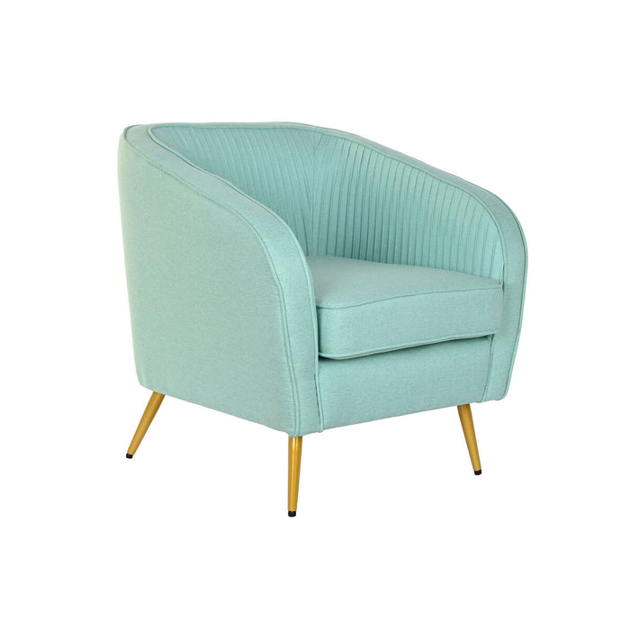 Fotoliu DKD Home Decor Verde Auriu* Metal 70 x 68 x 73 cm