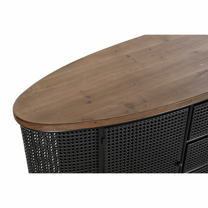 Servantă DKD Home Decor 145,5 x 45 x 76 cm Brad Negru Metal Maro
