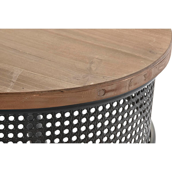 Consolă DKD Home Decor Brad Negru Metal Maro (120 x 65 x 77 cm)