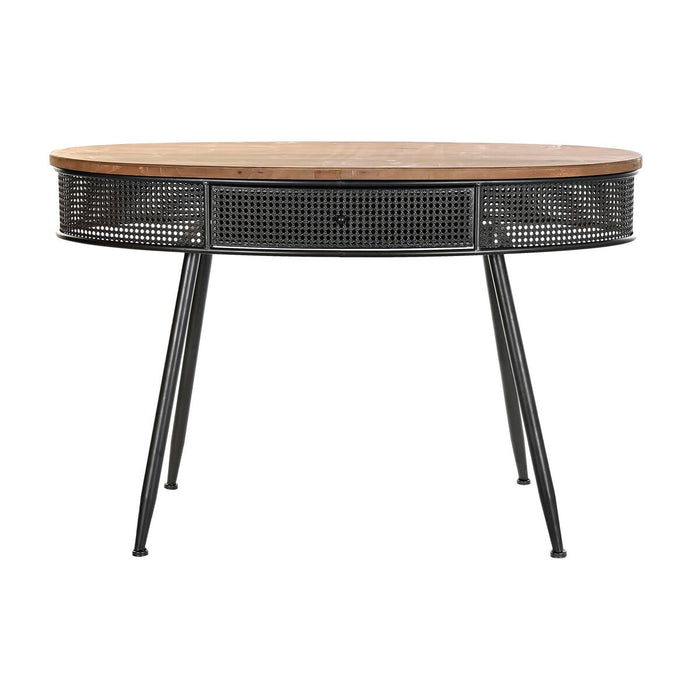 Consolă DKD Home Decor Brad Negru Metal Maro (120 x 65 x 77 cm)