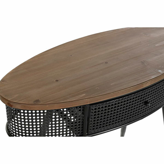 Consolă DKD Home Decor 90,5 x 39 x 78 cm Brad Negru Metal Maro