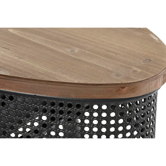 Consolă DKD Home Decor 90,5 x 39 x 78 cm Brad Negru Metal Maro