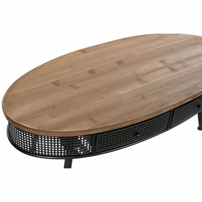 Masa de Cafea DKD Home Decor Maro Negru Metal Brad 120 x 58 x 42 cm