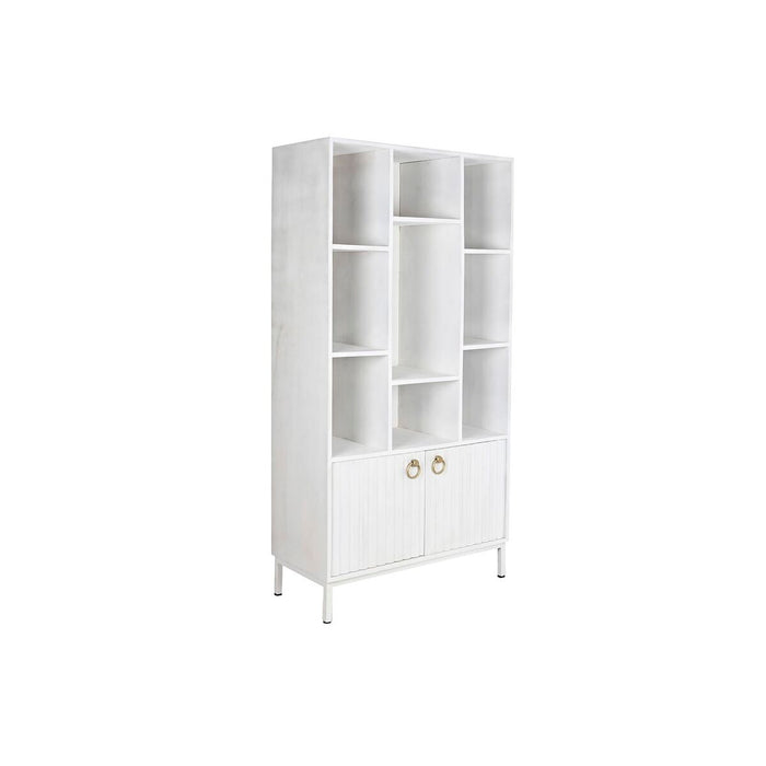 Raft DKD Home Decor Alb Metal Lemn de mango 90 x 40 x 180 cm