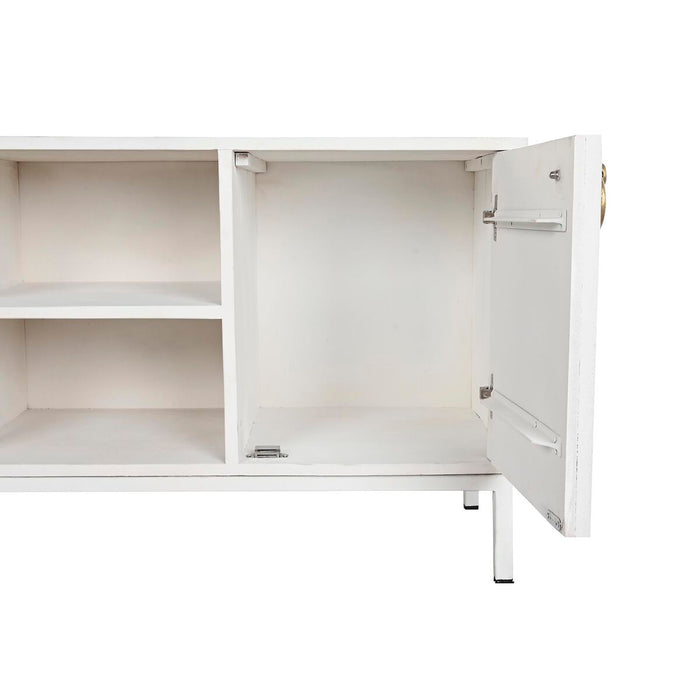 Mobilă TV DKD Home Decor Auriu* Metal Alb Lemn de mango 120 x 40 x 60 cm