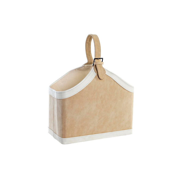 Suport pentru reviste DKD Home Decor Cămilă Crem Poliuretan (40 x 19 x 50 cm)
