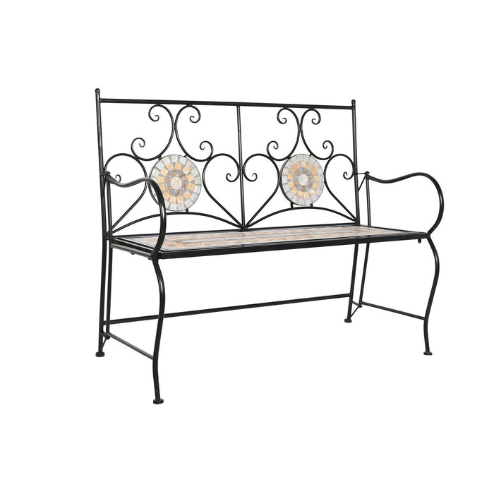 Bancă DKD Home Decor Negru Multicolor Mozaic 111 x 54 x 88 cm