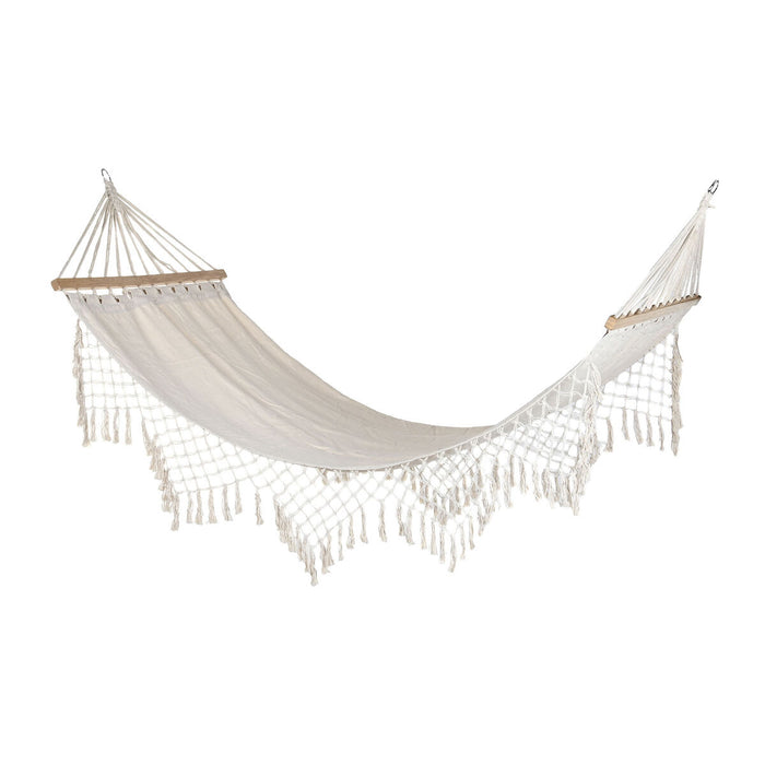 Hamac DKD Home Decor Alb Dub Franjuri (280 x 100 x 5 cm)